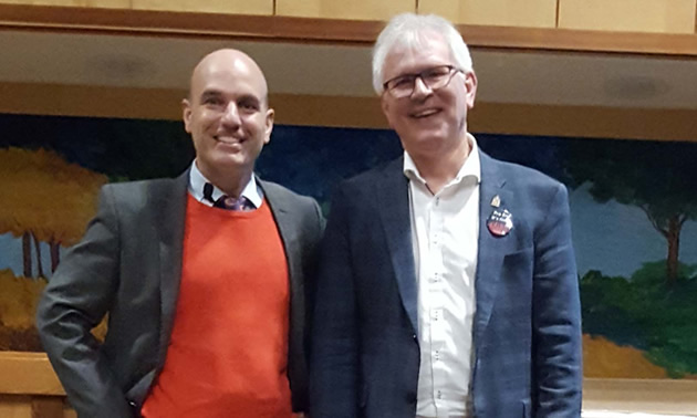 MP Wayne Stetski and MP Nathan Cullen hosted a town hall meeting in Nelson, B.C.