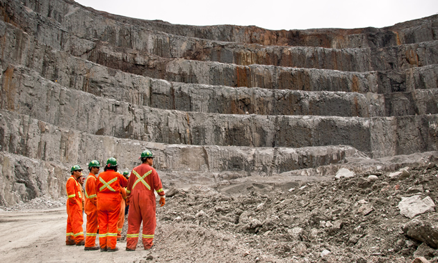 Underground Miner students participating in a familiarization trip at Ekati Mine, owned by Dominion Diamond Corporation.