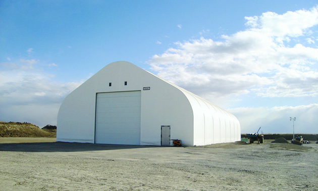 A 60’x120’ T Series Engineered Building located in Calgary Alberta, it is an industrial storage building.