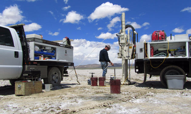 Nevada Exploration Inc. uses direct push equipment to collect groundwater samples across Nevada’s vast prospective, but covered basins.