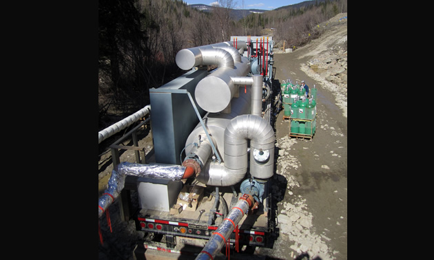 large piece of equipment above ground