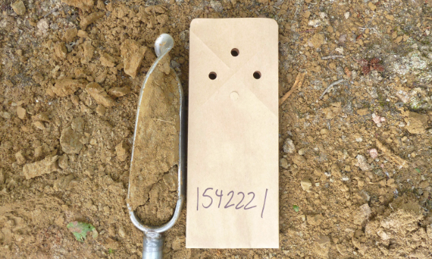 A soil sampling.