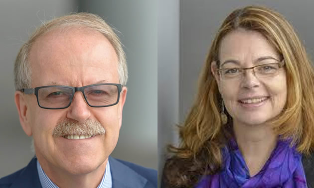 Jock Finlayson, left, and Denise Mullen, Business Council of B.C.