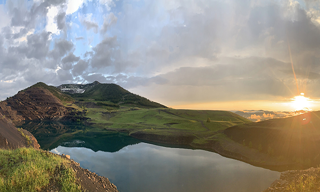 Scenic view of Tent Mountain Mine.