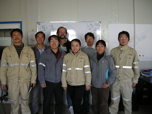 David Rhys with geology team at a mine site in northeast China, 2011.