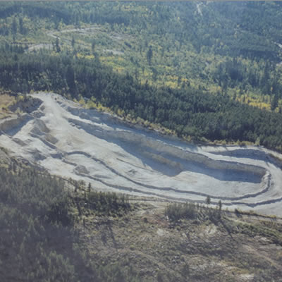 Horse Creek silica mine near Golden on the drawing board