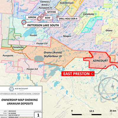 Azincourt Energy Vtem geophysical survey adds targets to East Preston Uranium Project