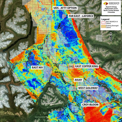 Serengeti stakes multiple targets in British Columbia following Geoscience BC Search III Data