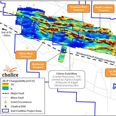 Chalice Gold Mines Limited exploration update – East Cadillac Gold Project, Quebec