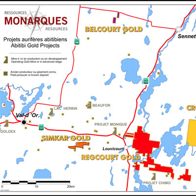 Monarques Gold awards Ressources Ménitik a contract to upgrade the Chimo Road