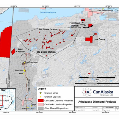 CanAlaska options West Carswell diamond property to Canterra Minerals
