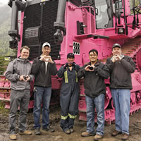 Teck jumps in to help Bulldoze Breast Cancer with PINK Cat