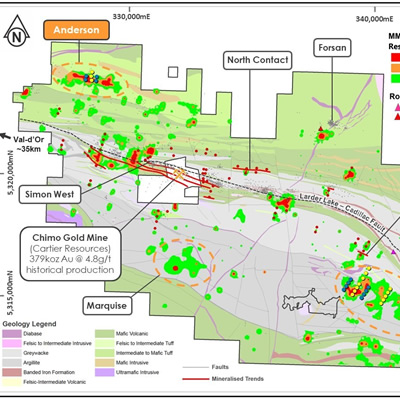 Chalice prepares for major new drill program to test large-scale gold targets at East Cadillac Gold